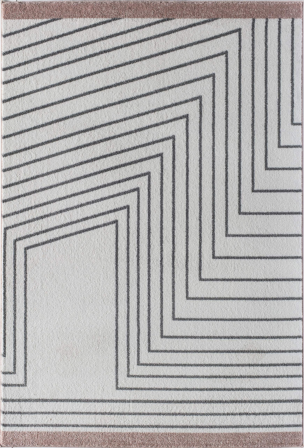 Rugs America Lines Contemporary Geometric Rug Howlite MN30A 8'0"X10'0" Area Rug - Diamond Home USA