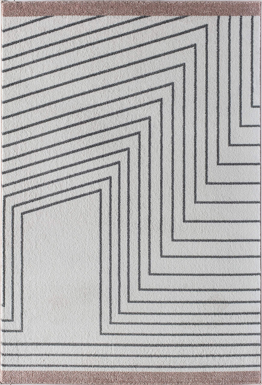 Rugs America Lines Contemporary Geometric Rug Howlite MN30A 8'0"X10'0" Area Rug - Diamond Home USA