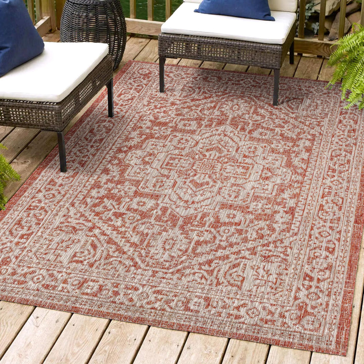 JONATHAN Y Rozetta Medallion Textured Weave Indoor/Outdoor Area Rug