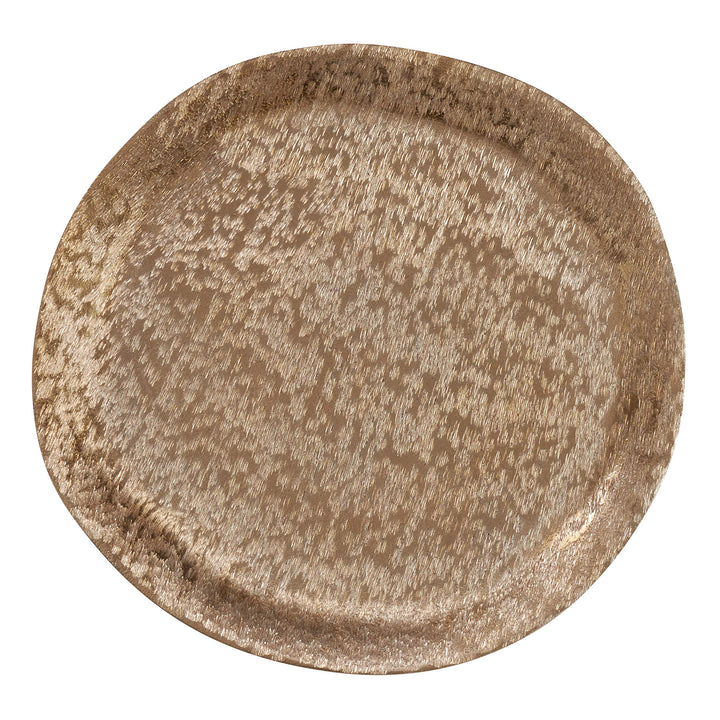 SARO LIFESTYLE CH96.GL13R Brossé Collection Brushed Aluminum Chargers (Set of Gold