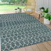JONATHAN Y SMB108C-9 Ourika Moroccan Geometric Textured Weave Indoor Outdoor 9 X 12 - Teal/Gray