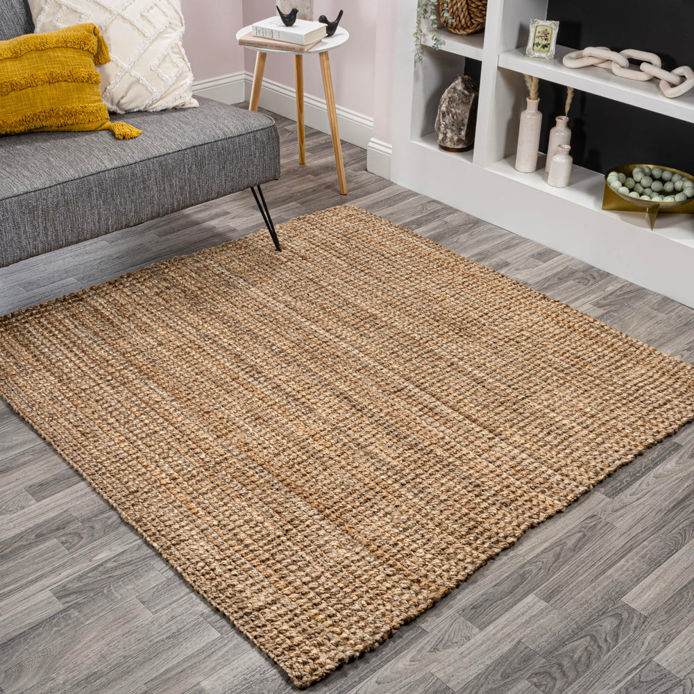 JONATHAN Y NRF102A-7SQ Pata Hand Woven Chunky Jute Natural 7' Square Area Rug 7' Square - Natural