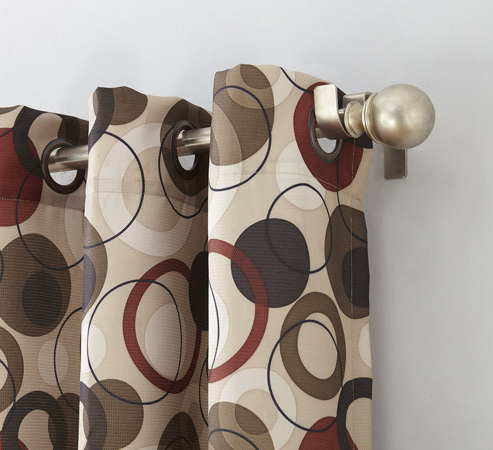 No. 918 Celestial Celestial Print Semi-Sheer Grommet Curtain Panel 48" x 84" - Diamond Home USA