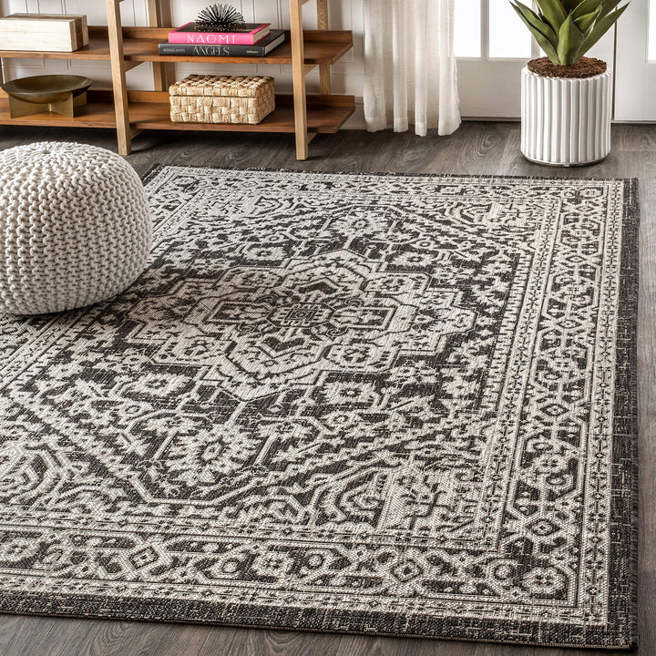 JONATHAN Y Rozetta Medallion Textured Weave Indoor/Outdoor Area Rug