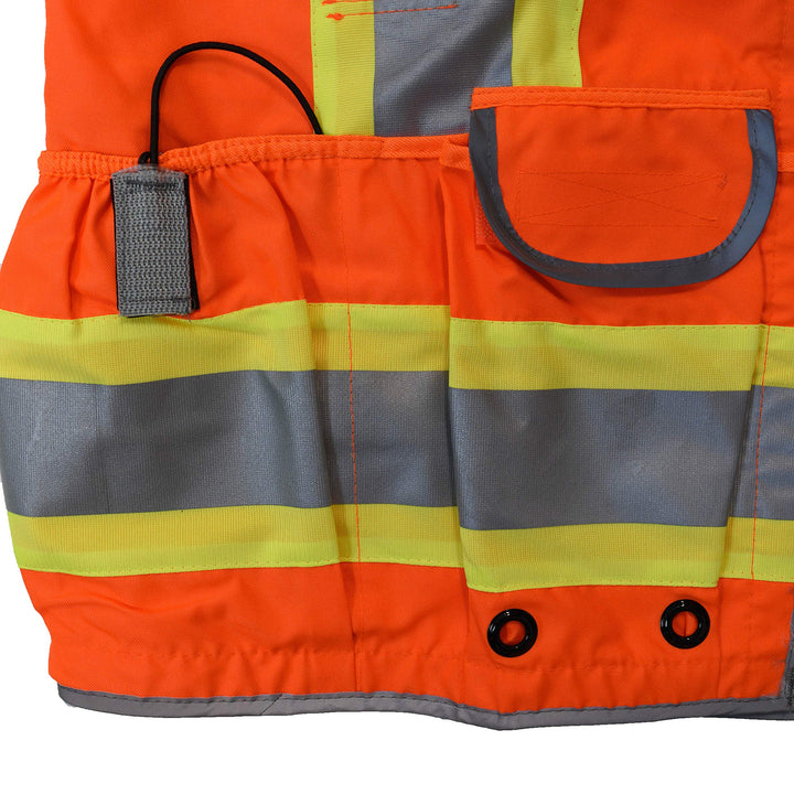 Radians SV55 Class 2 Heavy Woven Two Tone Engineer Vest with Padded Neck to - Diamond Home USA