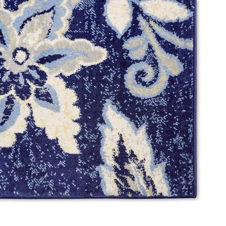 Home Dynamix Tremont Teaneck Transitional Area Rug Floral Navy Blue 3'3"x5'2" - Diamond Home USA