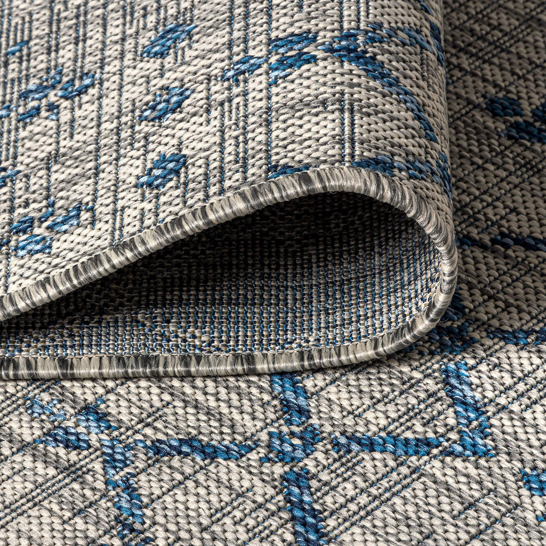 JONATHAN Y Trebol Moroccan Geometric Textured Weave Indoor/Outdoor Area Rug