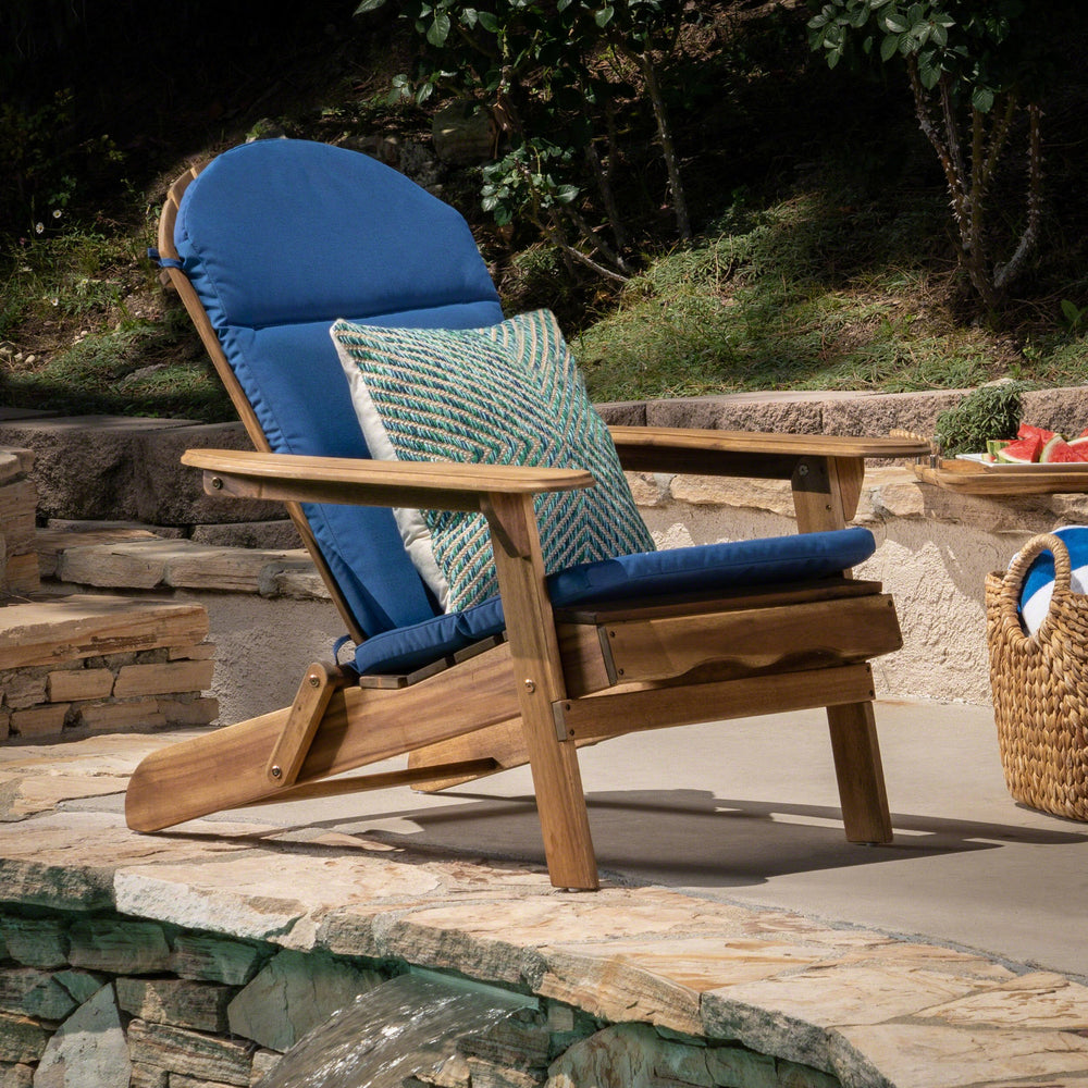 Christopher Knight Home Reed Outdoor Water-Resistant Adirondack Chair Cushion Navy Blue - Diamond Home USA