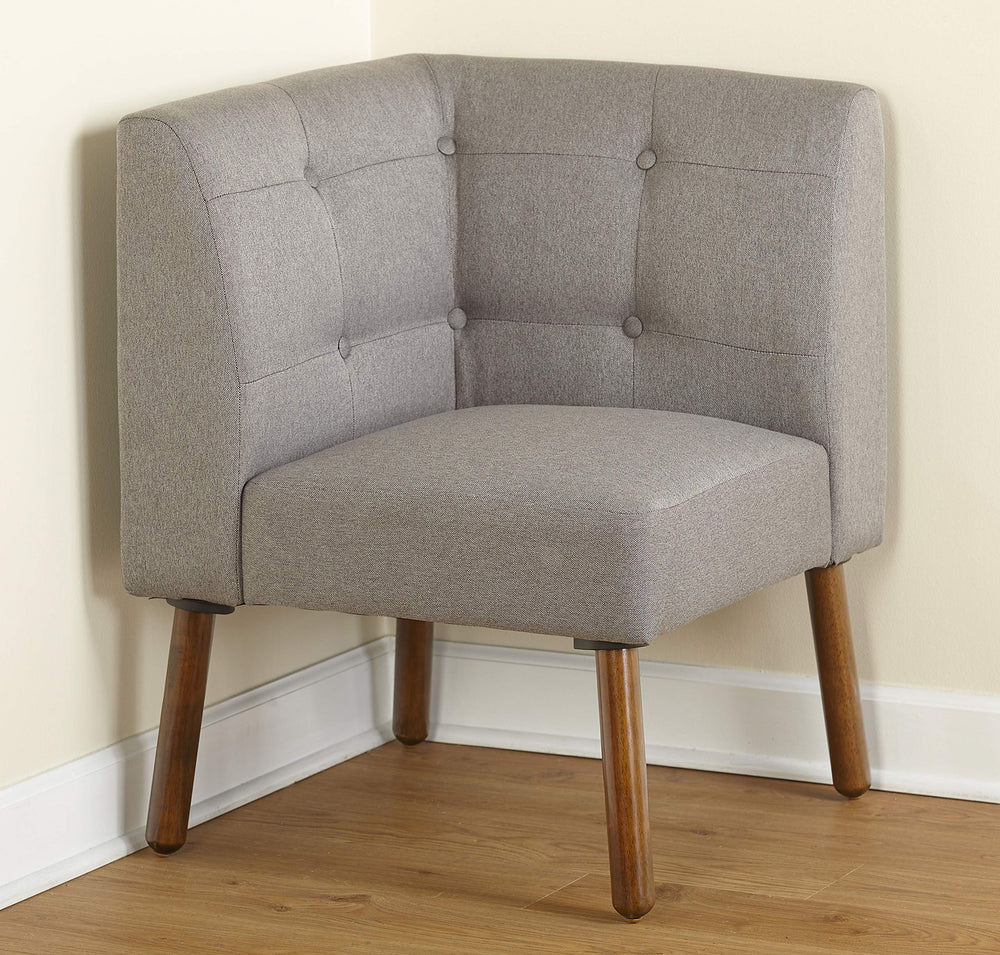 Target Marketing Systems Playmate Mid Century Fabric Upholstered Tufted Back Grey - Diamond Home USA