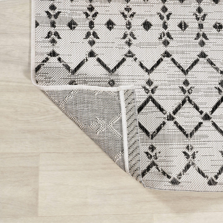 JONATHAN Y Trebol Moroccan Geometric Textured Weave Indoor/Outdoor Area Rug
