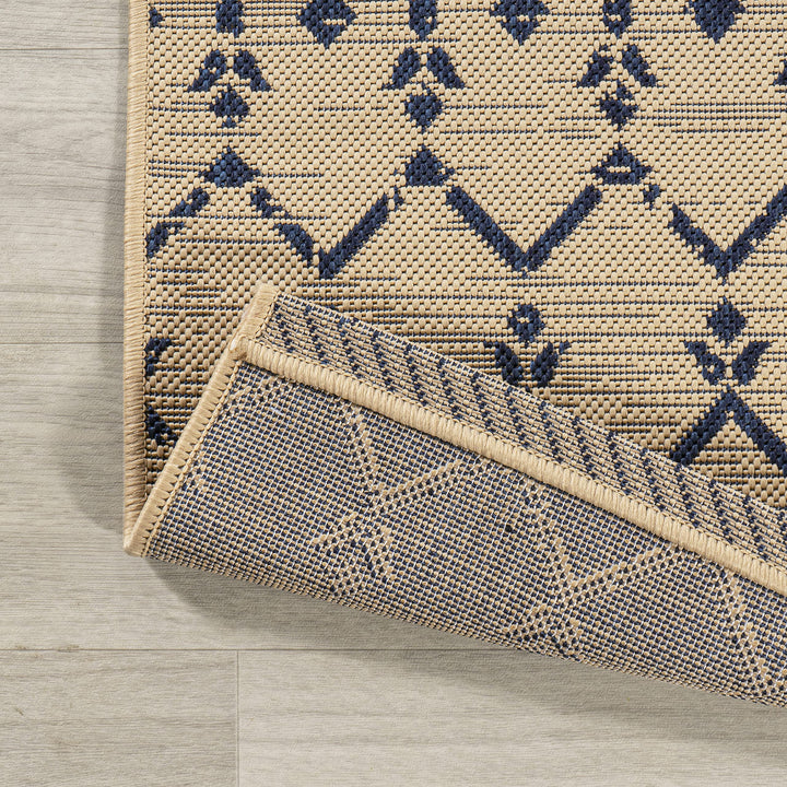 JONATHAN Y Trebol Moroccan Geometric Textured Weave Indoor/Outdoor Area Rug