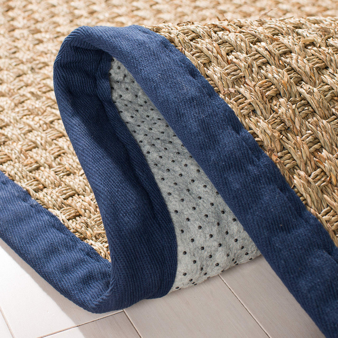 SAFAVIEH Natural Fiber Collection Runner Rug - 2'6" x 8' Natural & lue order - Diamond Home USA