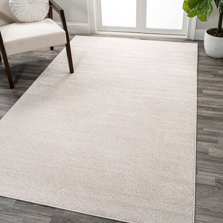 JONATHAN Y SEU100D-14 Haze Solid Low-Pile Indoor Area Rug Coastal Bohemian 10 X 14 - Ivory