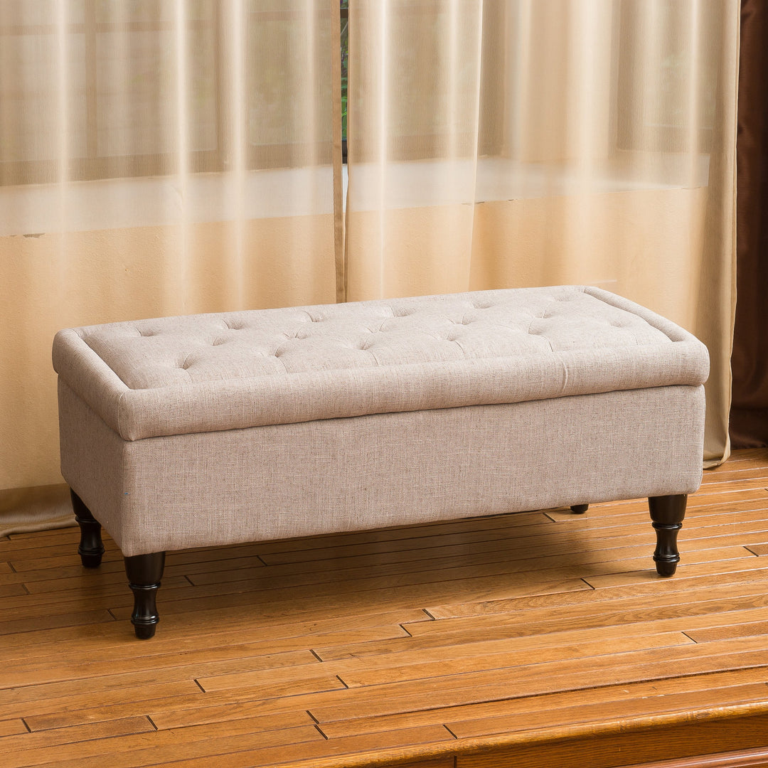 Best Selling Carolina Fabric Storage Ottoman