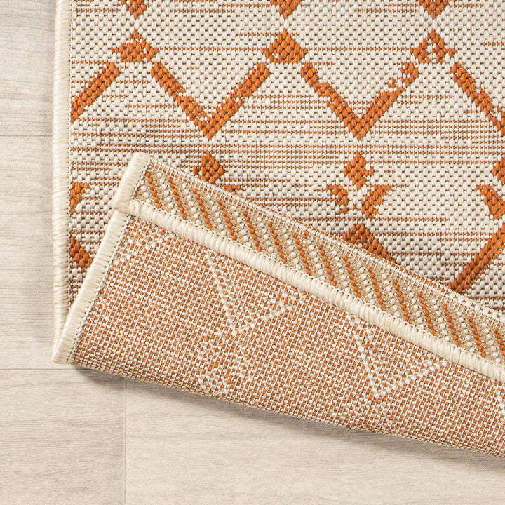 JONATHAN Y Trebol Moroccan Geometric Textured Weave Indoor/Outdoor Area Rug