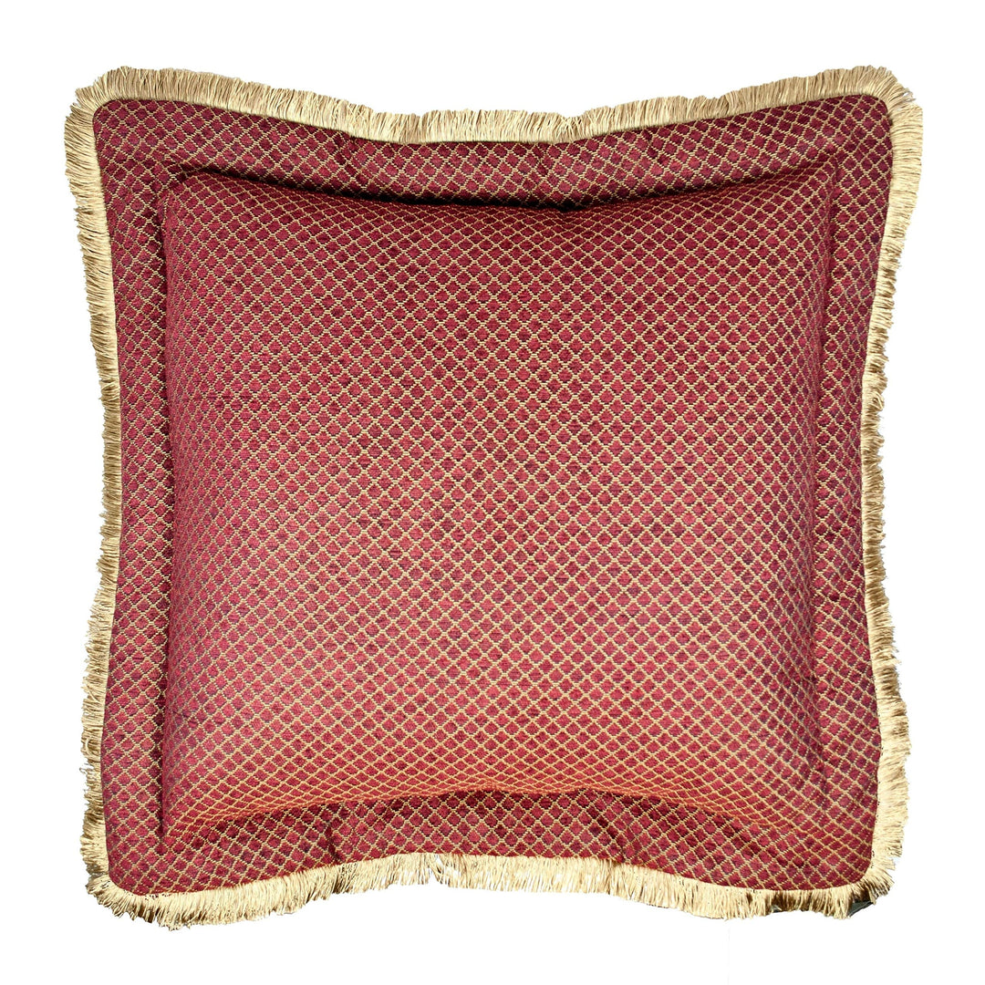 Sherry Kline Tangiers Flanged 26-inch European Sham - Red - Diamond Home USA