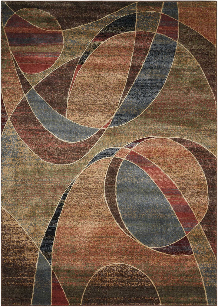 Nourison Expressions Multicolor Rectangle Area Rug 5-Feet 3-Inches by 7-Feet - Diamond Home USA