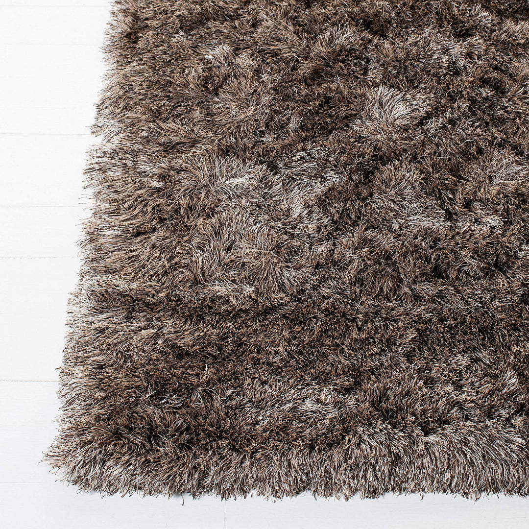 SAFAVIEH Paris Shag Collection Runner Rug - 2'3" x 12' Sable Handmade Silken - Diamond Home USA