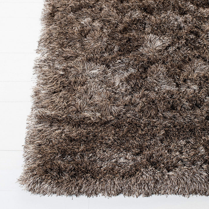 SAFAVIEH Paris Shag Collection Runner Rug - 2'3" x 12' Sable Handmade Silken - Diamond Home USA