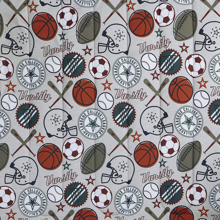 Mytex Home Fashions League Sports Kids 4-Piece Reversible Comforter Set Full