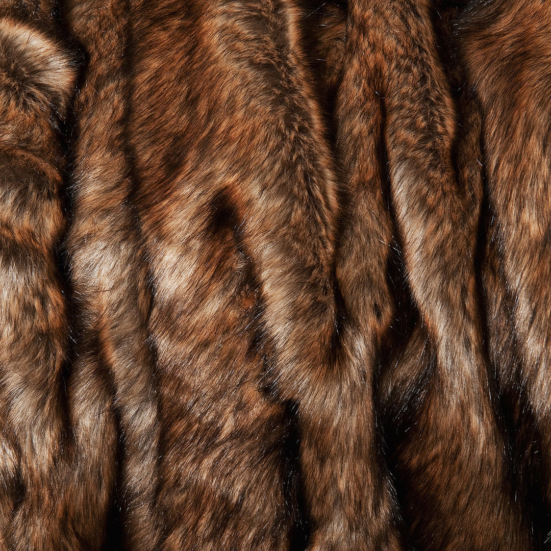 Oversize Faux Fur Coyote Throw Blanket Aurora Home THROW-COYOTE-84 60 in Wide x - Diamond Home USA