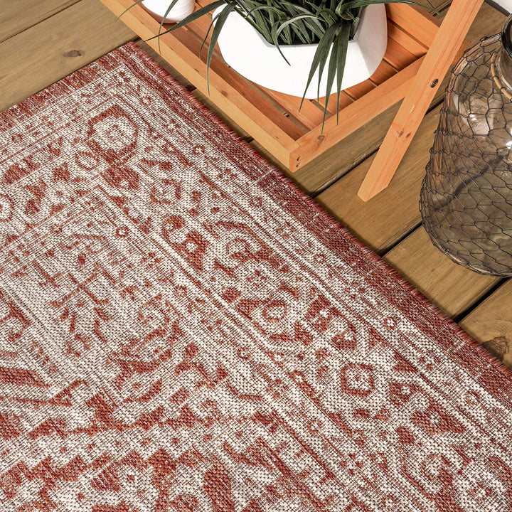JONATHAN Y Rozetta Medallion Textured Weave Indoor/Outdoor Area Rug