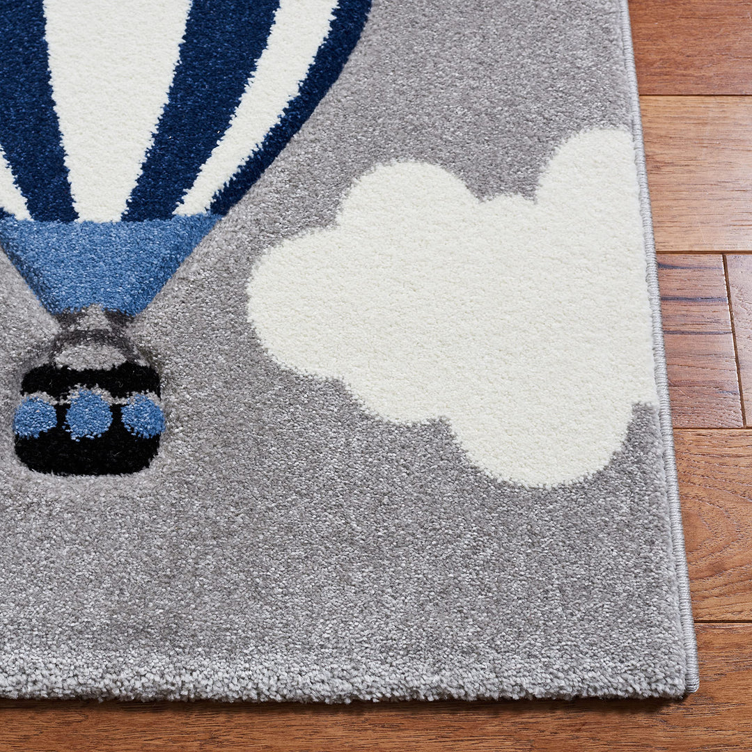 SAFAVIEH Carousel Kids Collection Area Rug - 5'3" x 7'6" Light Grey & Red - Diamond Home USA