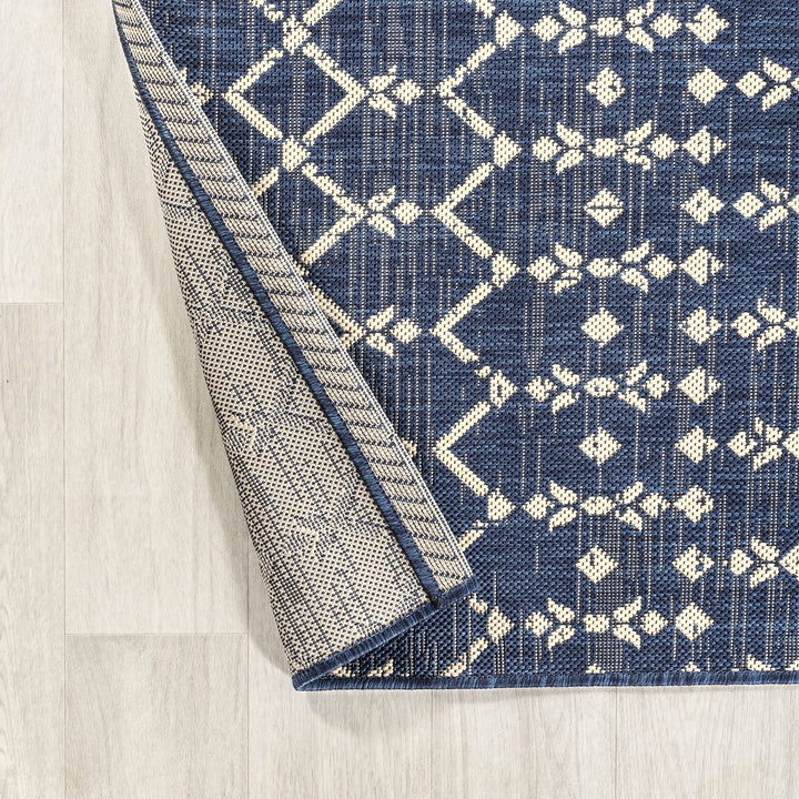 JONATHAN Y Trebol Moroccan Geometric Textured Weave Indoor/Outdoor Area Rug