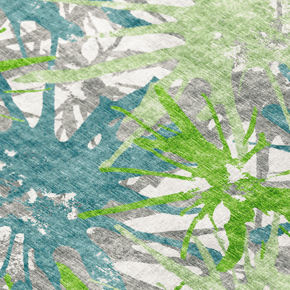 Addison Rugs Bravado ABV36 Green Washable 10' x 14' Indoor Outdoor Area Rug Easy - Diamond Home USA