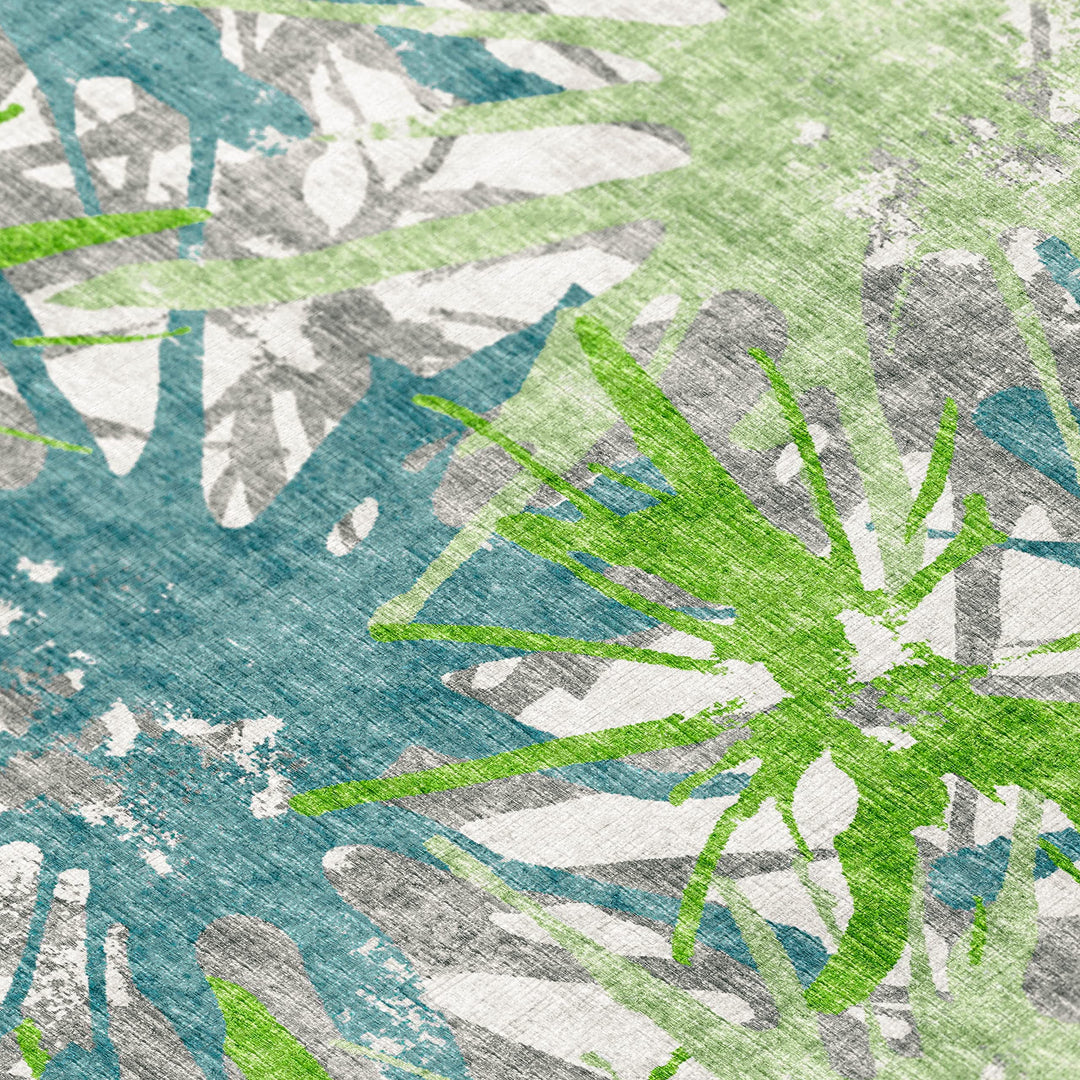 Addison Rugs Bravado ABV36 Green Washable 10' x 14' Indoor Outdoor Area Rug Easy - Diamond Home USA