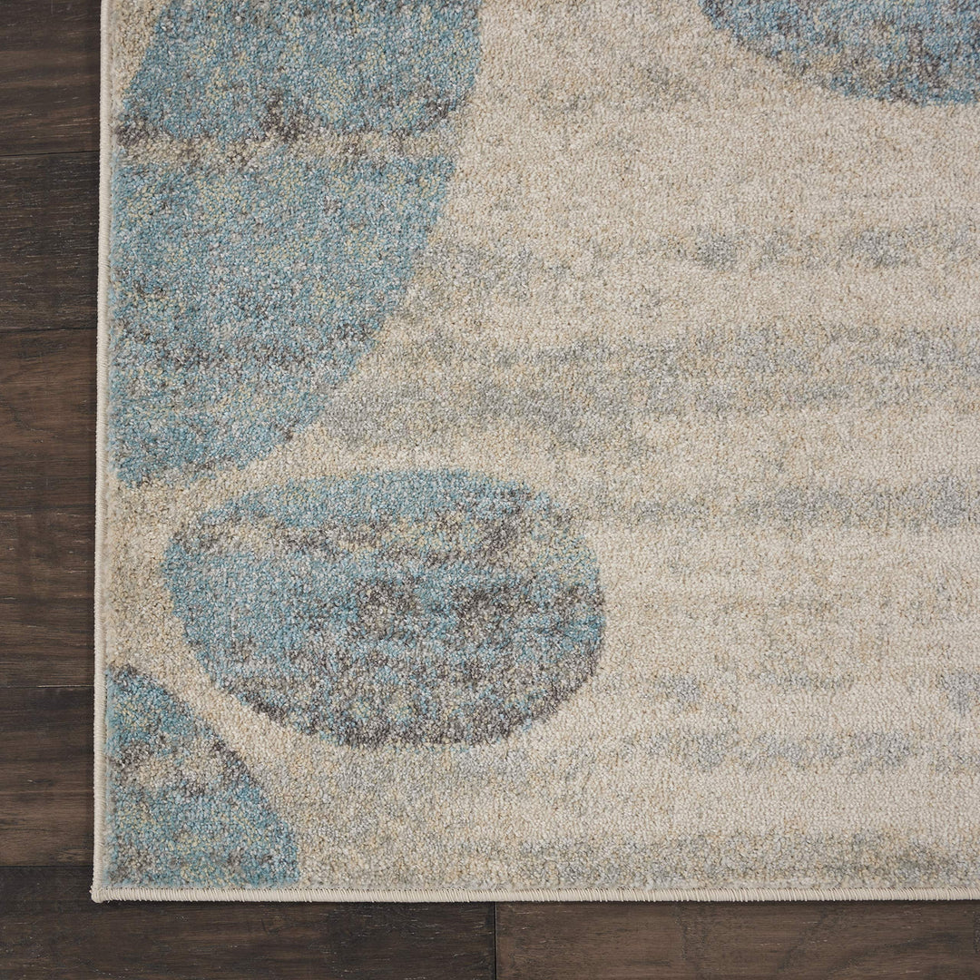 Nourison Tranquil Botanical Ivory/Light Blue 8' x 10' Area -rug Easy -cleaning - Diamond Home USA