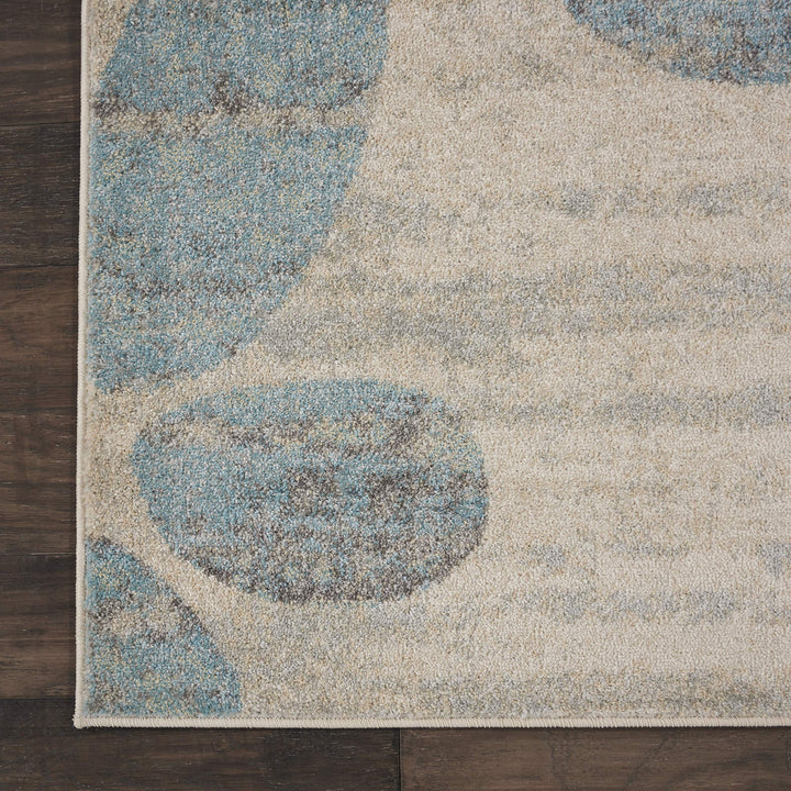 Nourison Tranquil Botanical Ivory/Light Blue 8' x 10' Area -rug Easy -cleaning - Diamond Home USA