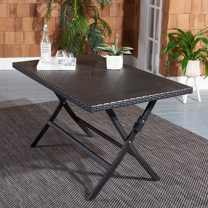 Safavieh PAT7503A Outdoor Collection Akita Rectangle Folding Table