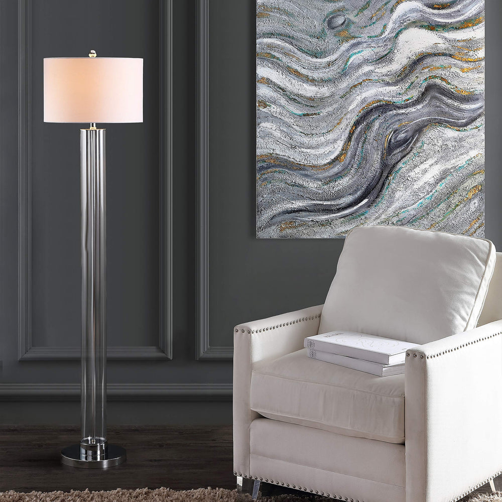 Safavieh FLL4017A Lighting Collection Lovato 64" Clear Floor Lamp - Diamond Home USA