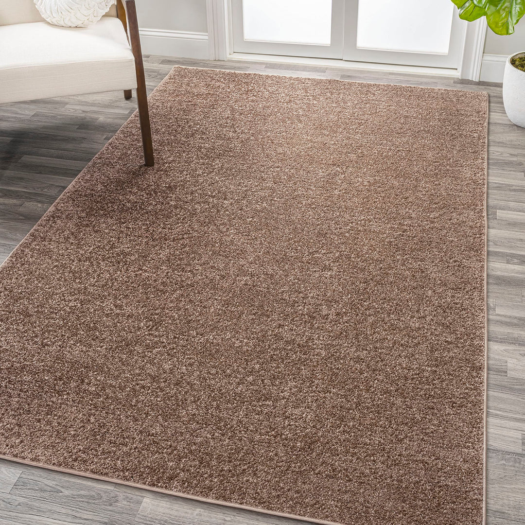 JONATHAN Y SEU100J-6 Haze Solid Low-Pile Indoor Area Rug Coastal Bohemian 6 X 9 - Brown