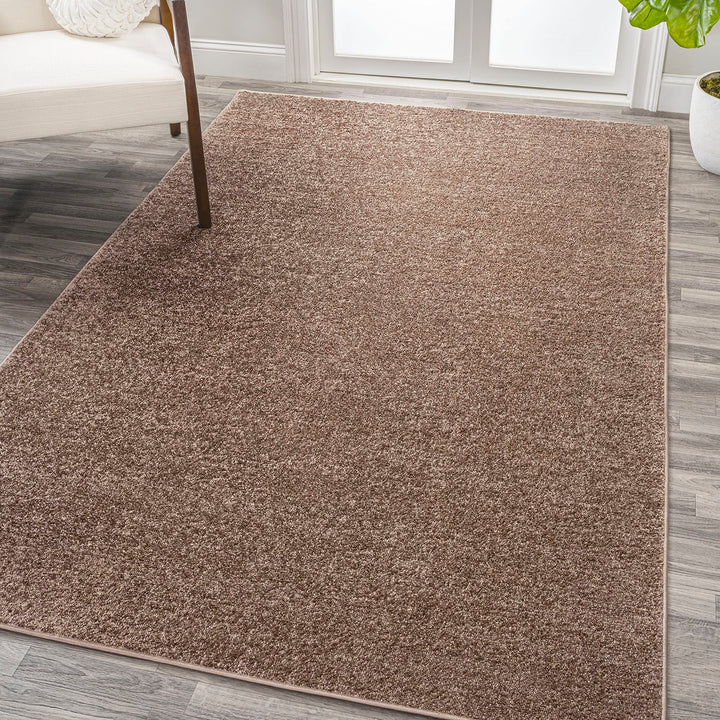 JONATHAN Y SEU100J-6 Haze Solid Low-Pile Indoor Area Rug Coastal Bohemian 6 X 9 - Brown