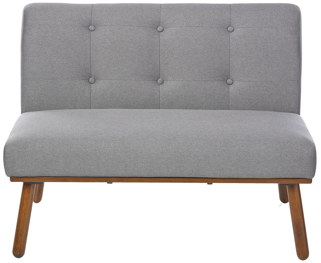 The Mezzanine Shoppe Playmate Upholstered Tufted Armless Loveseat 40.5" Gray Grey - Diamond Home USA