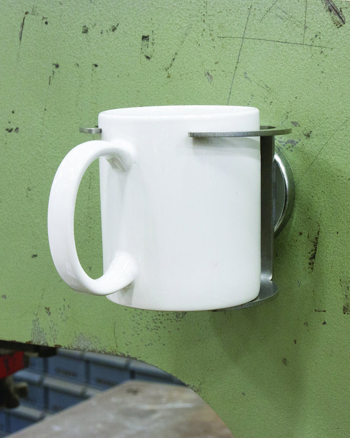 MAG-MATE CCH01 Ceramic Cup Magnet Base Stainless Steel Holder 41 lb Silver - Diamond Home USA