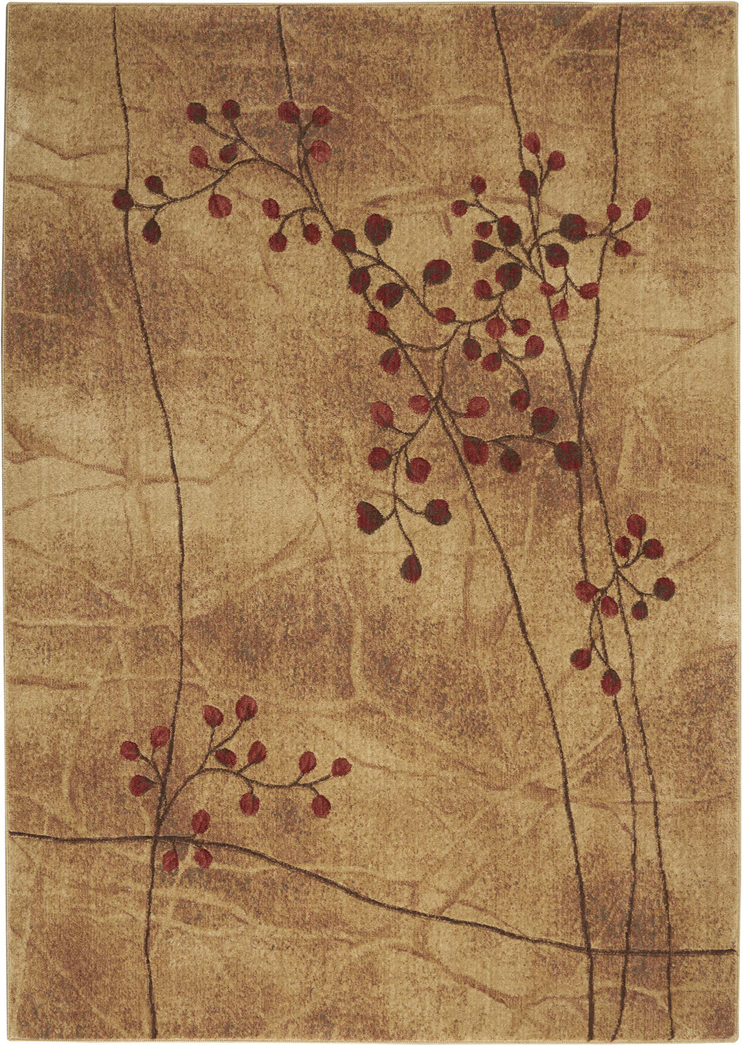 Nourison Somerset Rustic Area Rug 3'6" x 5'6" Latte Rectangular 0.5" Thick - Diamond Home USA