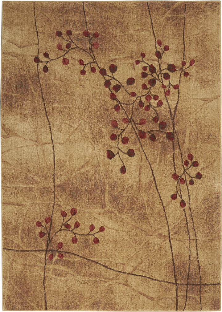 Nourison Somerset Rustic Area Rug 3'6" x 5'6" Latte Rectangular 0.5" Thick - Diamond Home USA