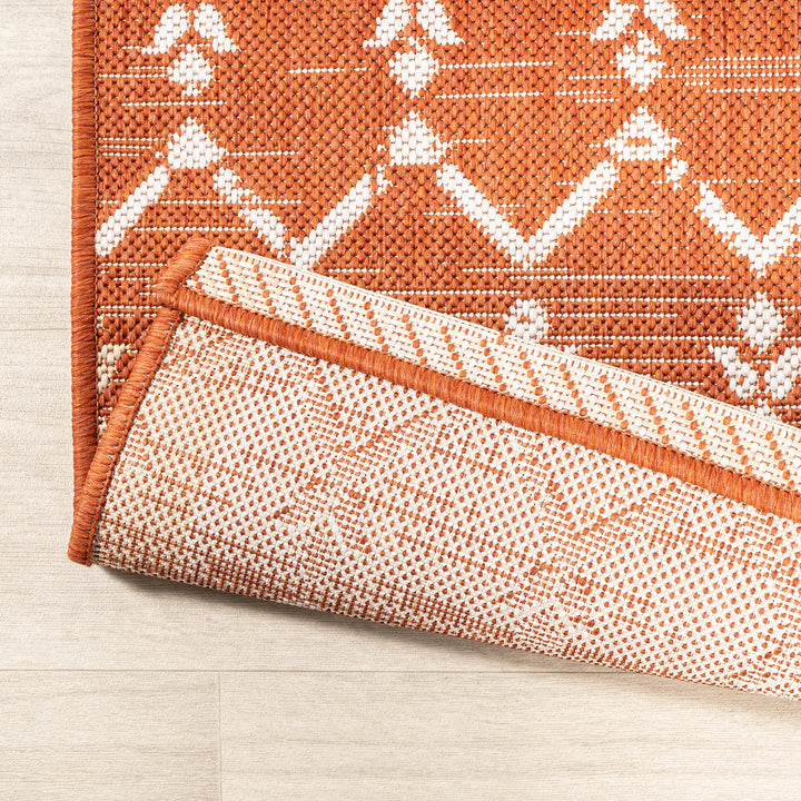 JONATHAN Y Trebol Moroccan Geometric Textured Weave Indoor/Outdoor Area Rug