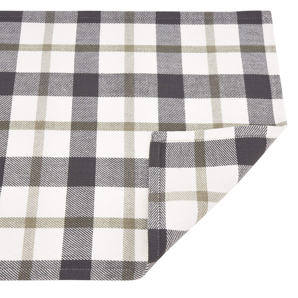 Plaid Design Cotton Placemats (Set of 4) Grey Classic Farmhouse Modern - Diamond Home USA