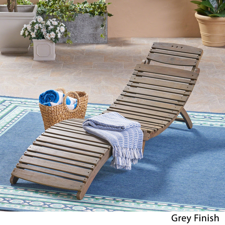 Christopher Knight Home Lahaina Wood Outdoor Chaise Lounge