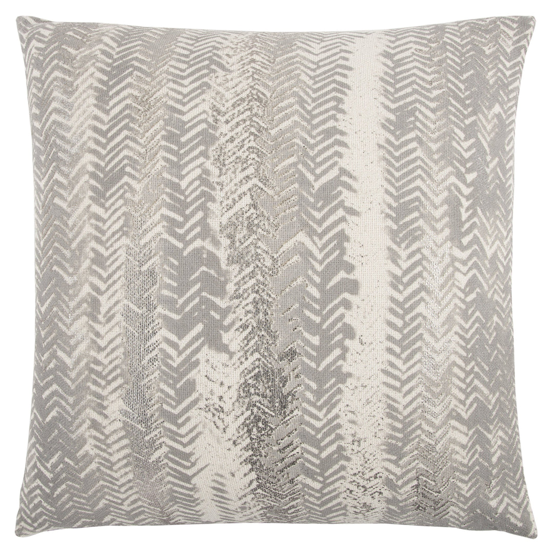 Rizzy Home|T13191|20"x20" Gray/Neutral/Metallic Vertical Stripe Decorative Polyester