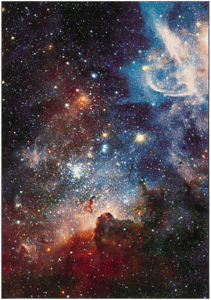 SAFAVIEH Galaxy Collection Accent Rug - 4' x 6' Purple & Multi Abstract Design - Diamond Home USA