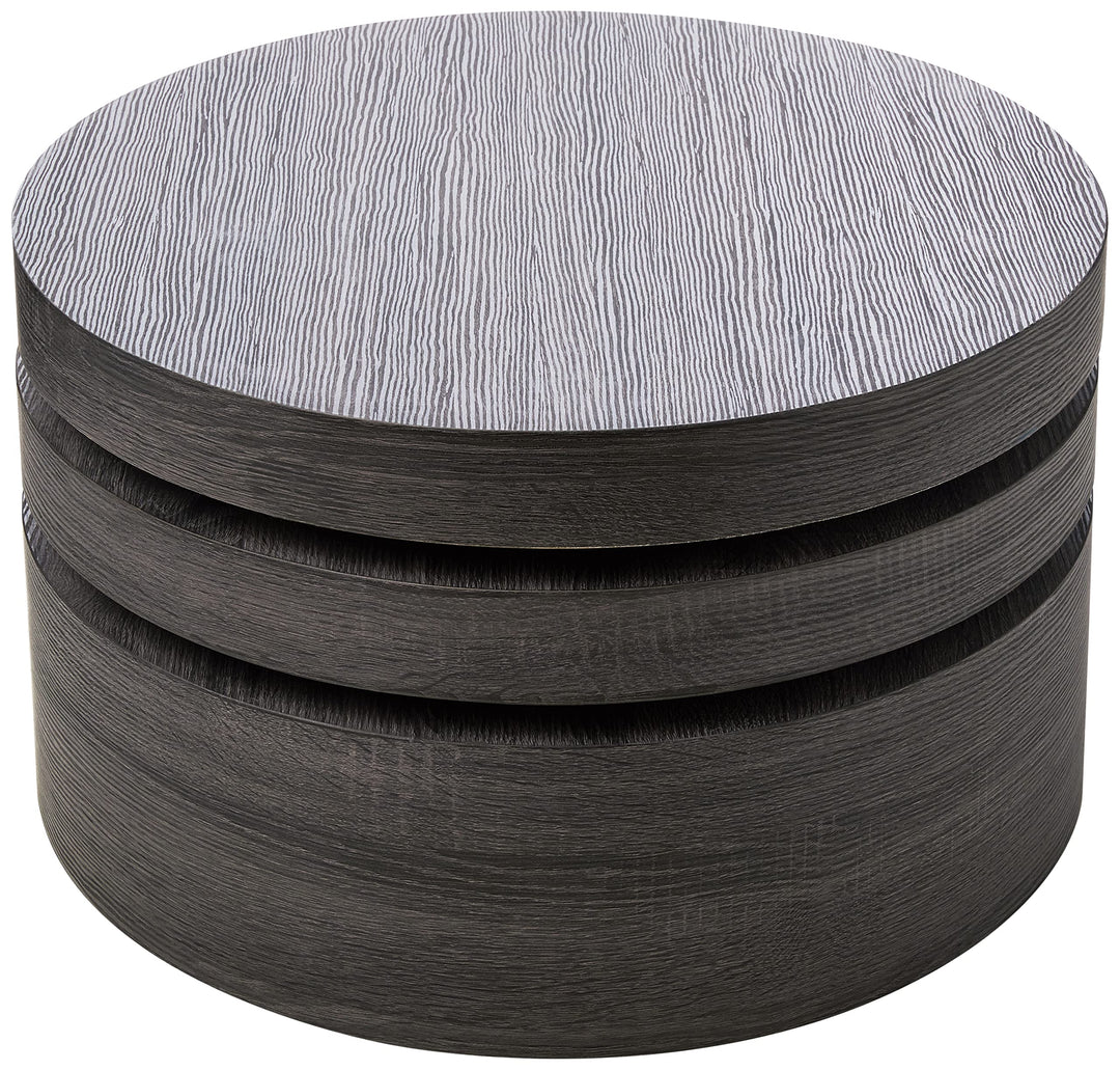 Christopher Knight Home CKH Small Oval Mod Rotatable Coffee Table Black - Diamond Home USA