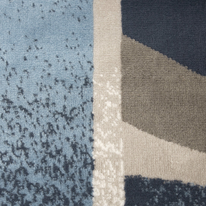 Home Dynamix Lyndhurst Rotana Modern Area Rug Contemporary Blue/Gray/Ivory