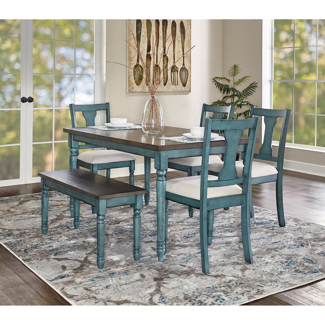 Powell Willow Modern Farmhouse Wood Bench Brown Painted - Diamond Home USA