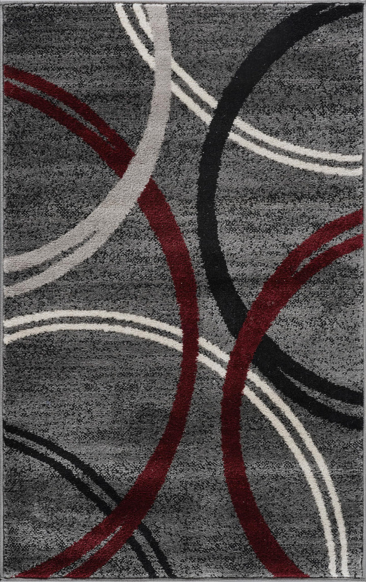 Rugshop Contemporary Abstract Circles Design Area Rug