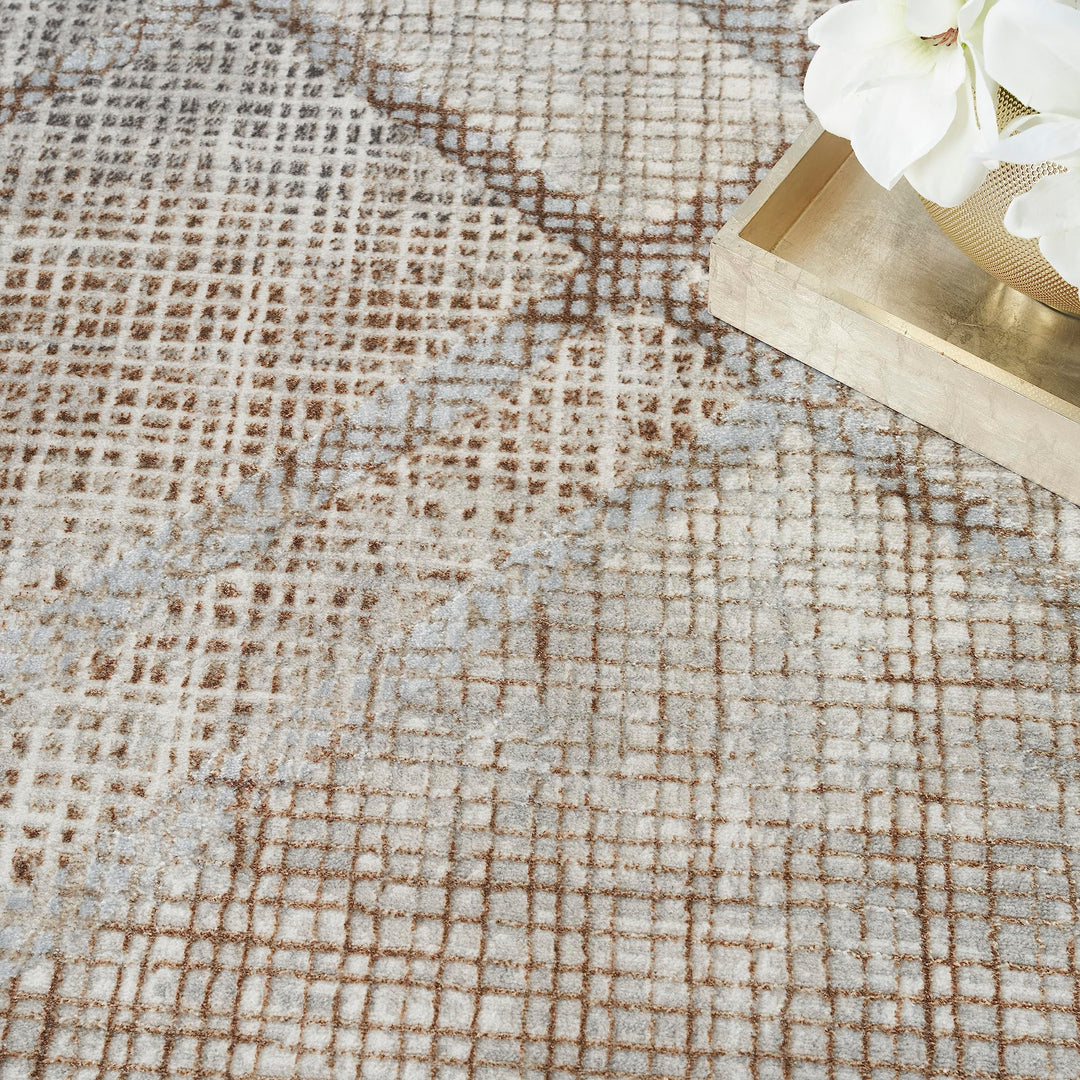 Inspire Me! Home Décor Iliana Modern Grey Mocha 5'3" x 7'3" Area Rug - Diamond Home USA